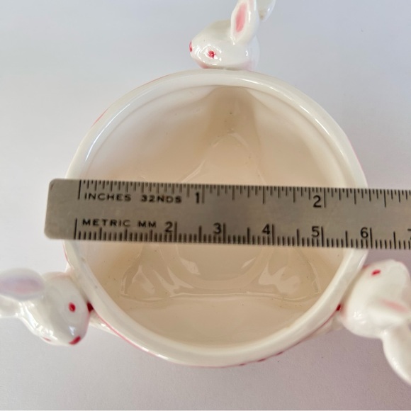 Fitz and Floyd Candy Jar Lidded Container Bunnies with Easter Egg Japan - Picture 2 of 11